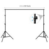 2 x 2m Photo Studio Background Support Stand Backdrop Crossbar Bracket